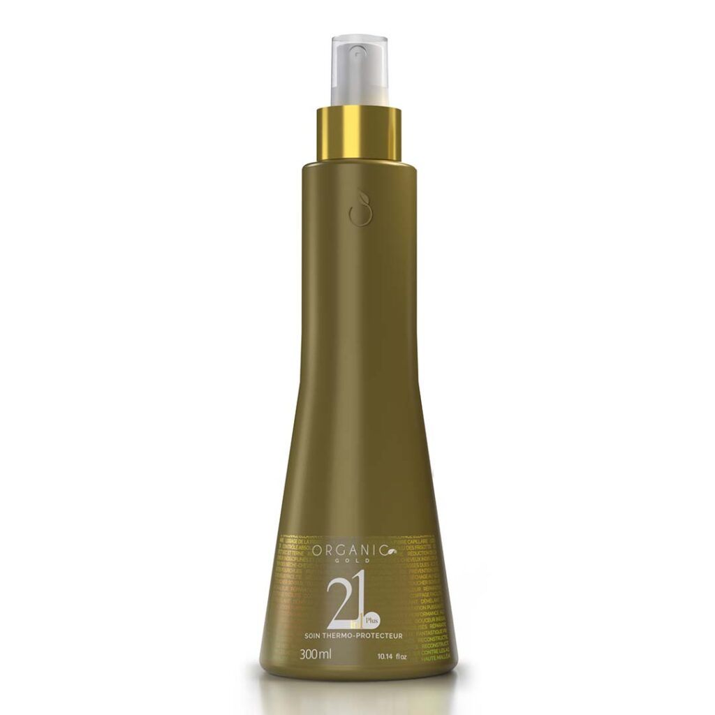 Spray – 21 en 1 – Thermo-Protecteur & Anti-Frisottis – 300 ml – Organic Gold
