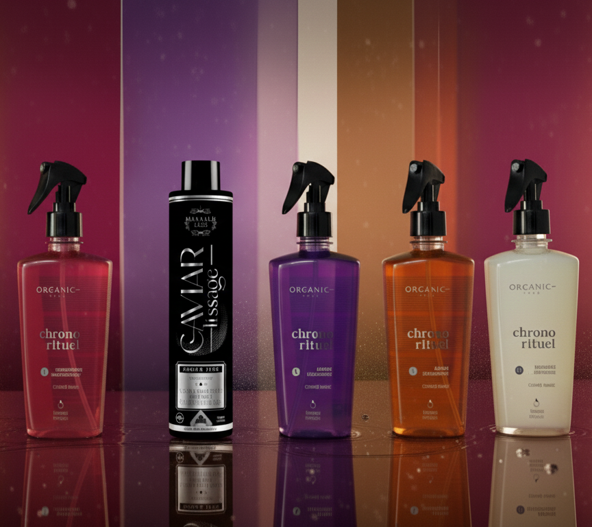 Kit Soin & Lissage Prestige – Chrono Rituel + Caviar – 500 ml + 4 x 480 ml – Organic Gold & Mahal Liss