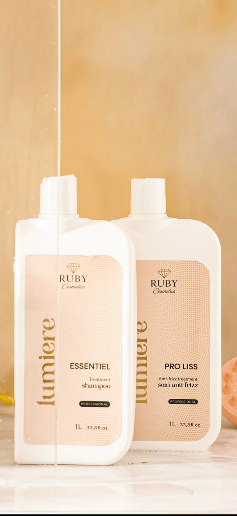 Kit Lumiere - Shampooing + Lissage - 1L - Ruby Cosmetics