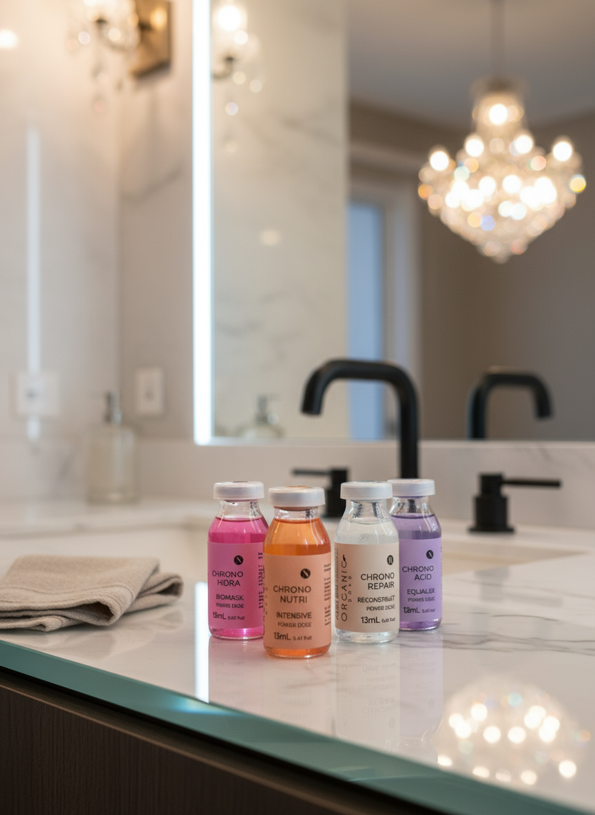 Kit Découverte – Chrono Rituel 4 Soins Capillaires – 15 ml – Organic Gold