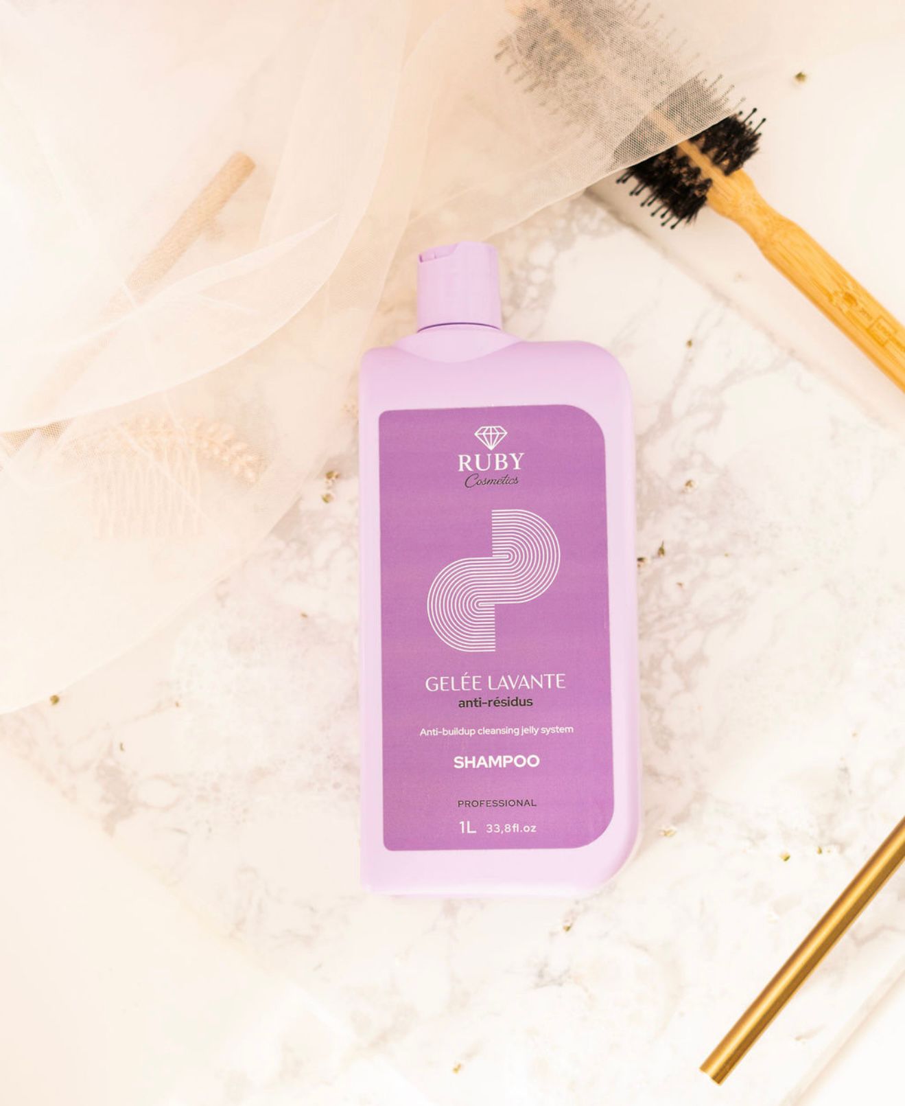 Gelée Lavante – Shampooing Anti-Résidus – 1L – Ruby Cosmetics