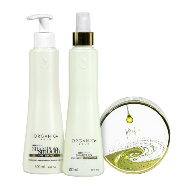 Kit de Soin – Bio-Smooth – Reconstruction & Hydratation – Organic Gold