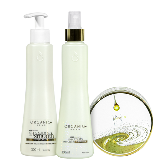 Kit de Soin – Bio-Smooth – Reconstruction & Hydratation – Organic Gold
