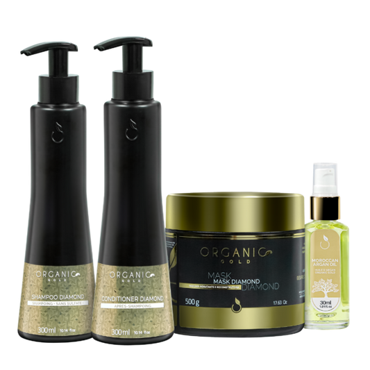 Kit de Soin – Diamond – Nutrition & Brillance – Professionnel – Organic Gold