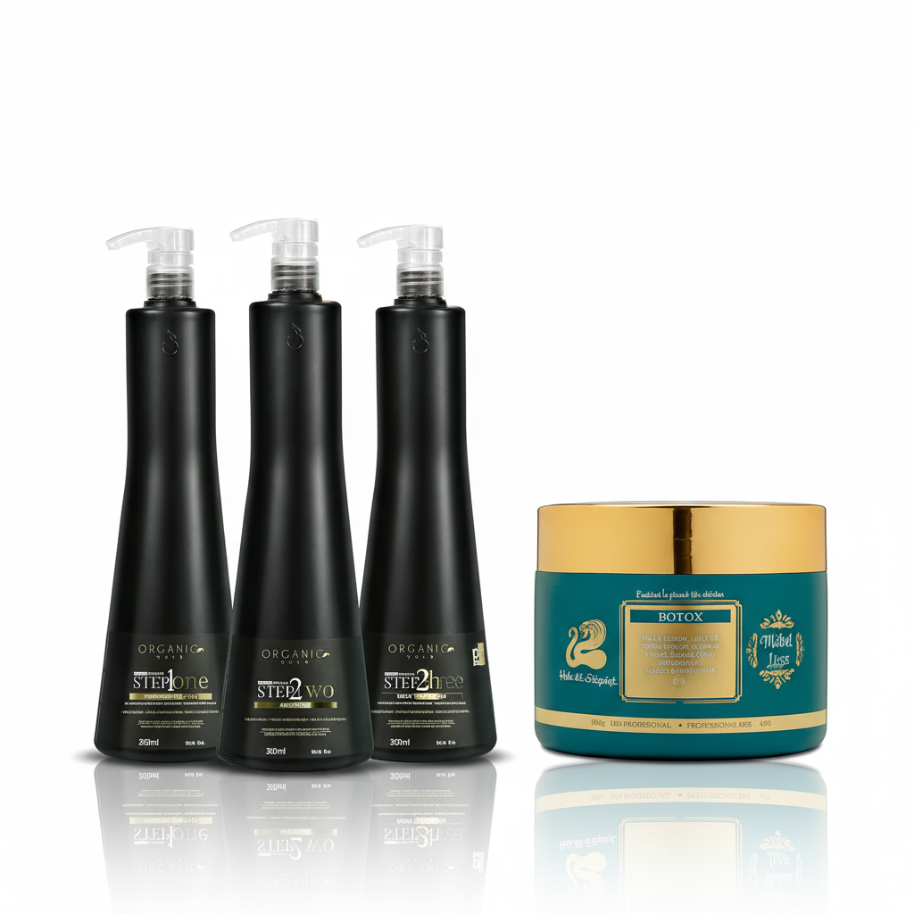 Kit Fusion Lissage Step 123; Soin – Organic Gold + Soin Lissant Indien – 1,3 kg