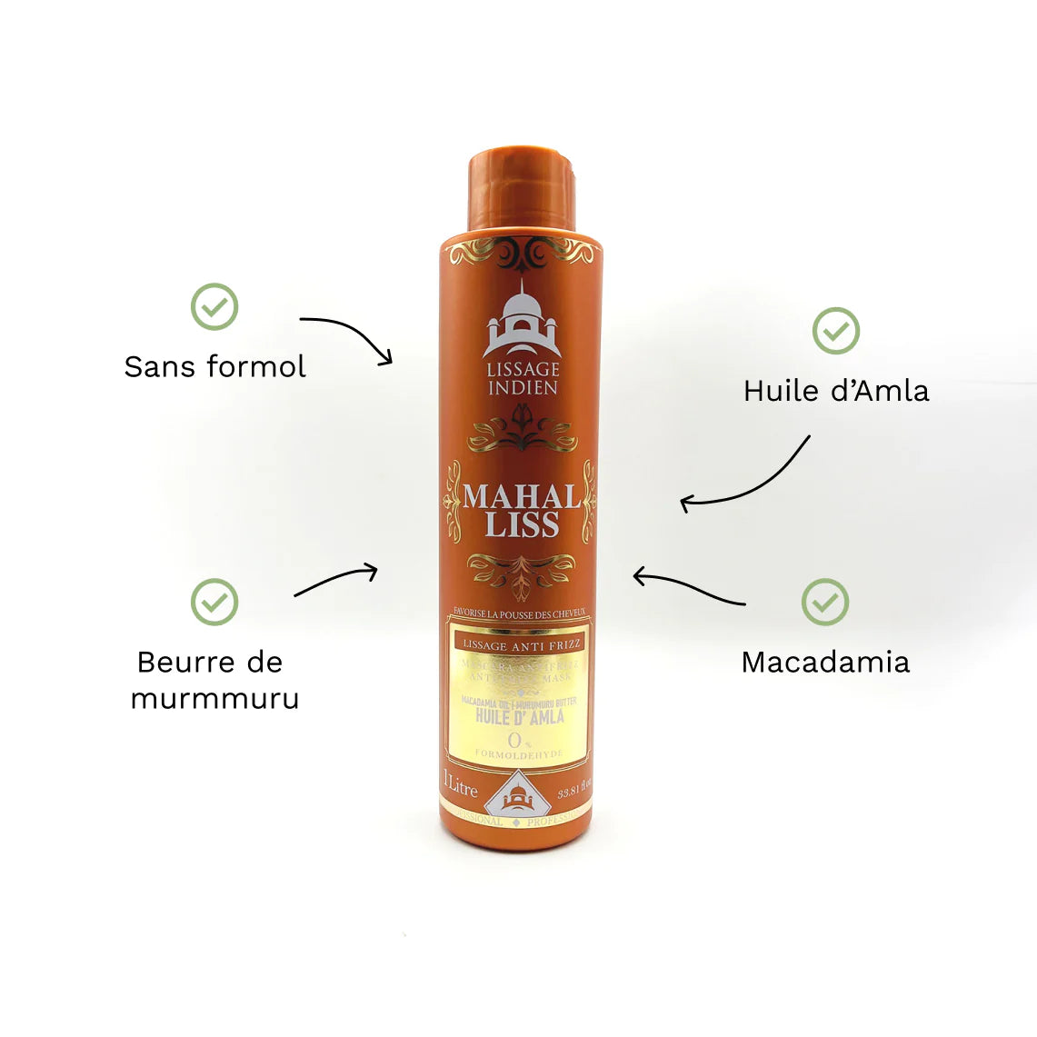 Kit De Lissage Brésilien Nano Indien 1 Litre - Avec Huile D'argan, Sans Formol