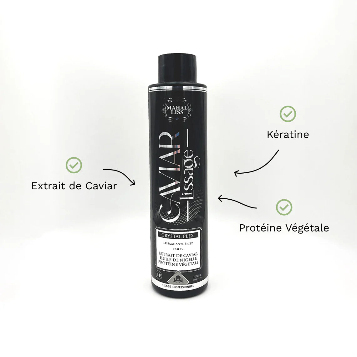 Lissage au Caviar – Extrait de Caviar & Huile de Nigelle – 500 ml – Mahal Liss®