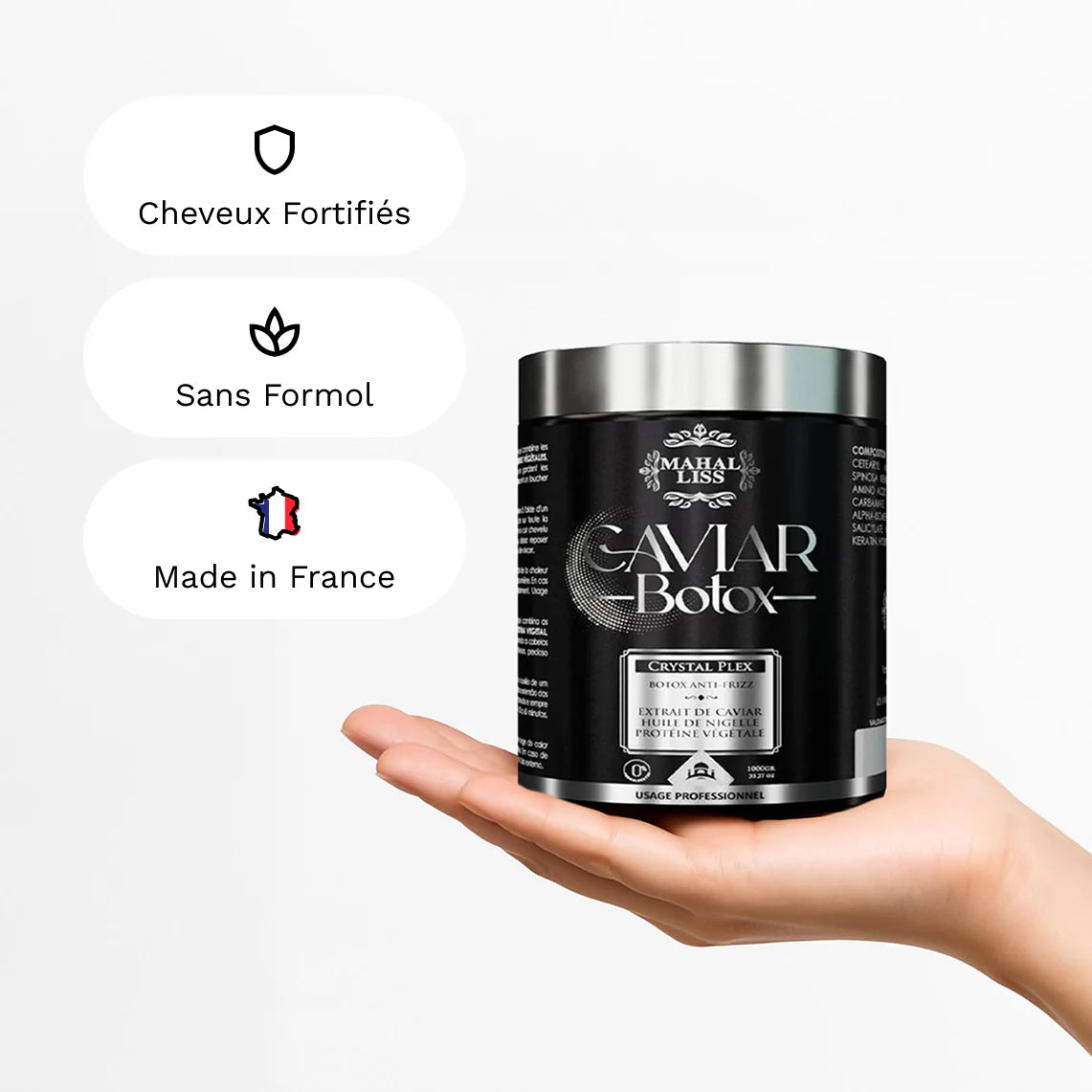 Soin Lissant Indien – Extrait de Caviar, Huile de Nigelle & Protéine Végétale – 1 kg – Mahal Liss®