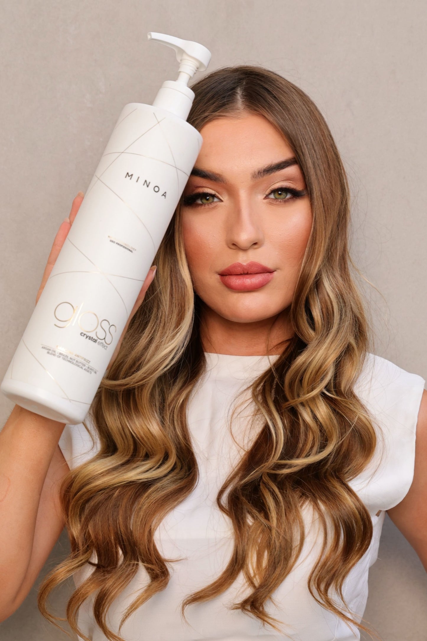 Lissage Minoa – Gloss Crystal – Traitement Lissant & Brillance – 1 L – Minoa Professional