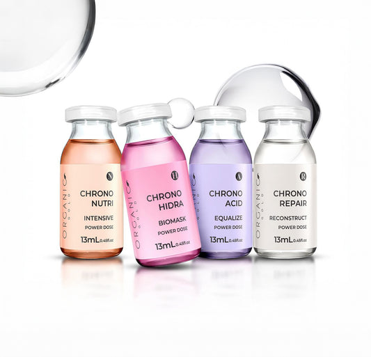 Kit Découverte – Chrono Rituel 4 Soins Capillaires – 15 ml – Organic Gold