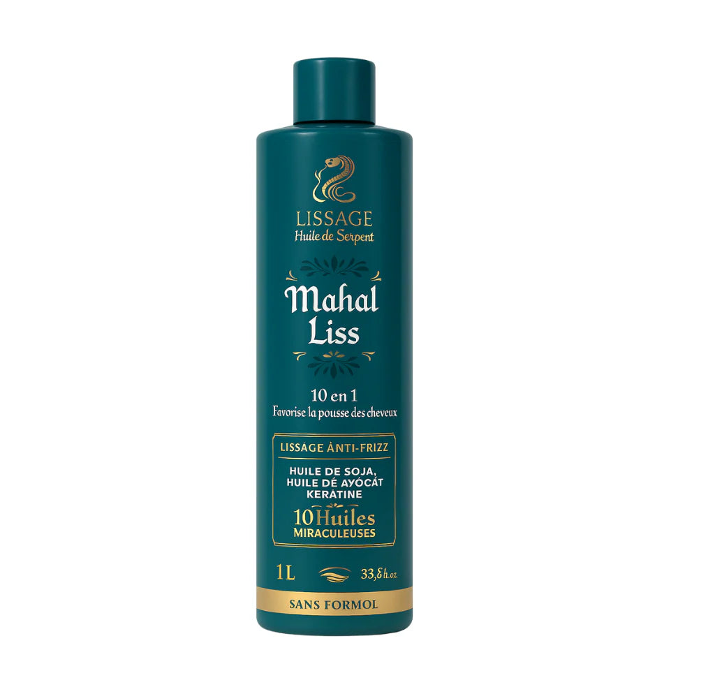 Lissage Indien Step 2 – Huile de Serpent & 10 Huiles Végétales – 1000 ml – Mahal Liss
